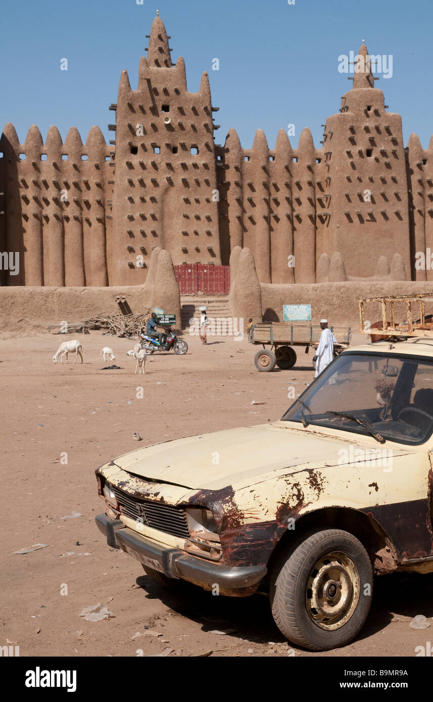 West-Afrika Mali Djenne große Moschee Stockfoto