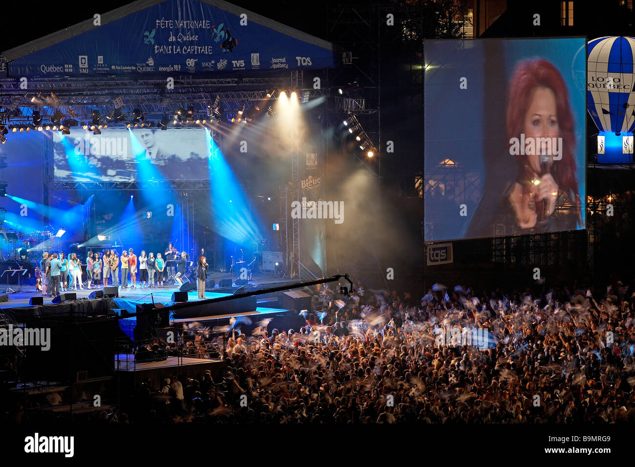 Kanada, Québec, Quebec City, Saint Jean Nationalfeiertag, Konzert auf der Plains Of Abraham Stockfoto