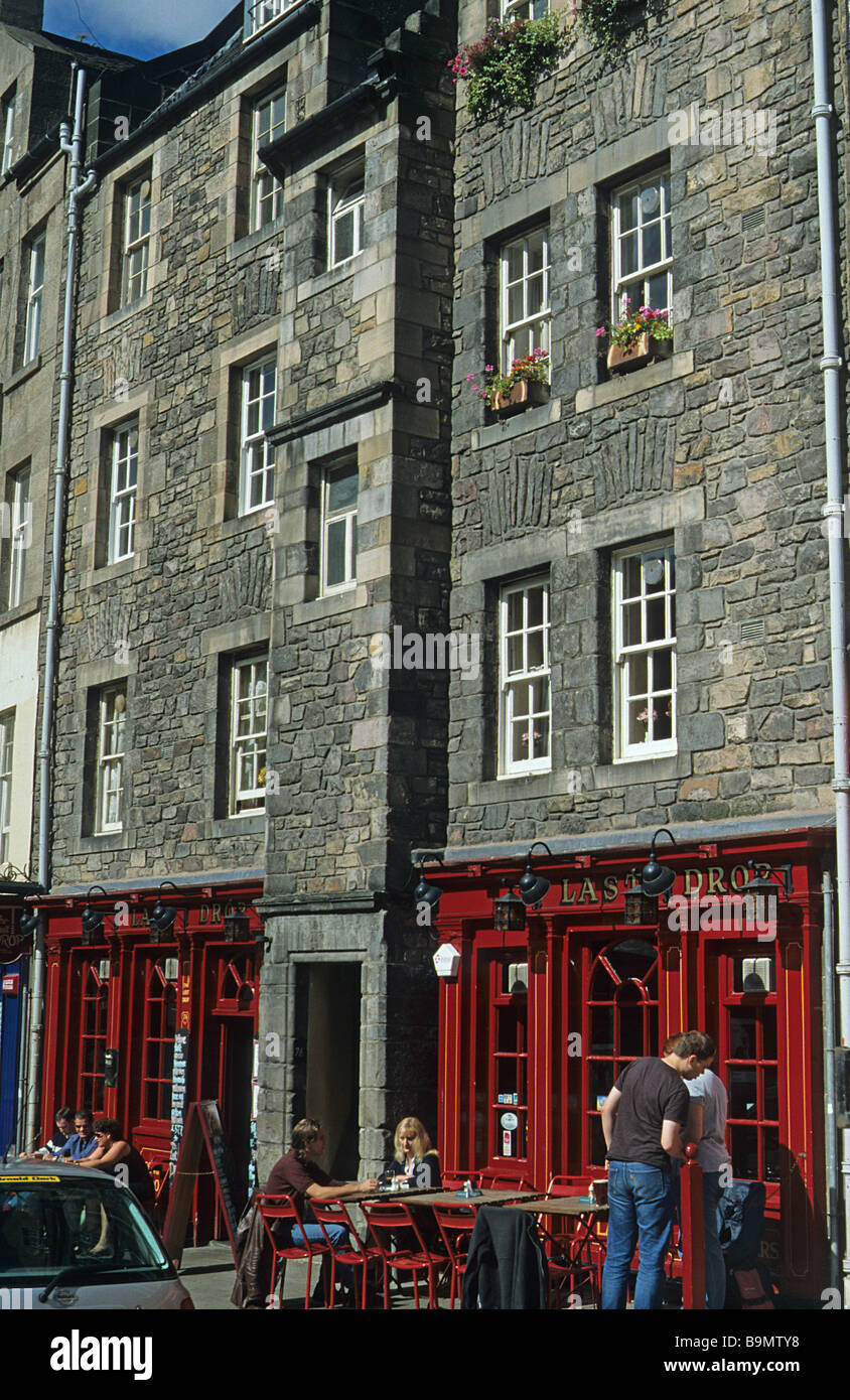 Edinburgh, The Last Drop, Gastwirtschaft in Grassmarket. Stockfoto