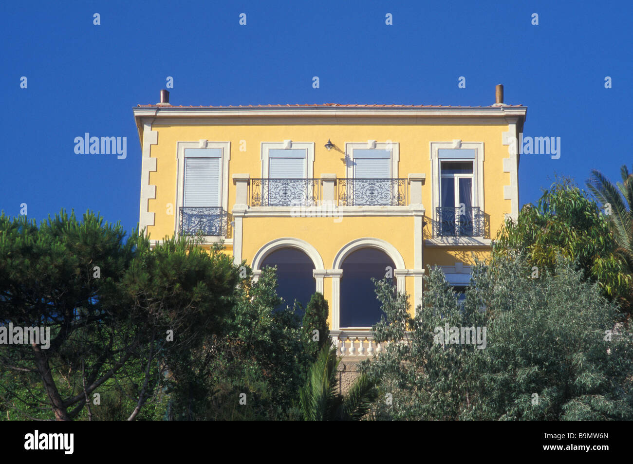 Villa an der Küste in Marseille, Provence, Frankreich, Europa Stockfoto