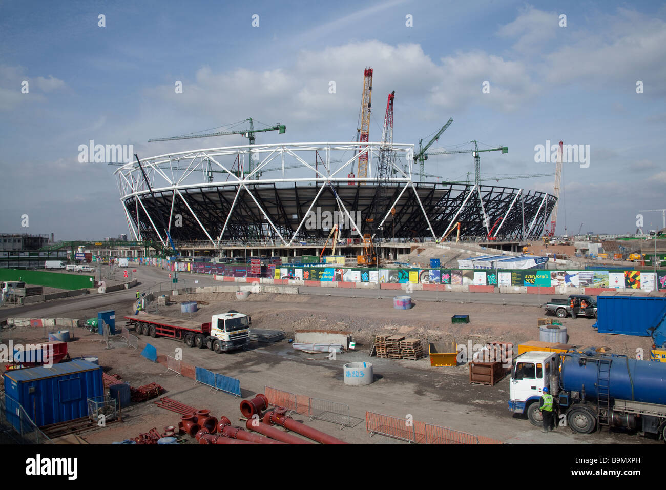 Die Olympischen Spiele London 2012 Stadion im Bau März 2009 Stratford London England Stockfoto