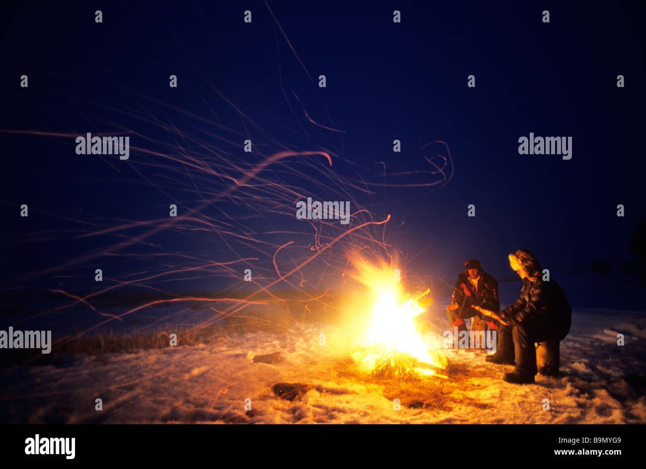 Kanada, Provinz Quebec, James Bay, Biwak am icefield Stockfoto