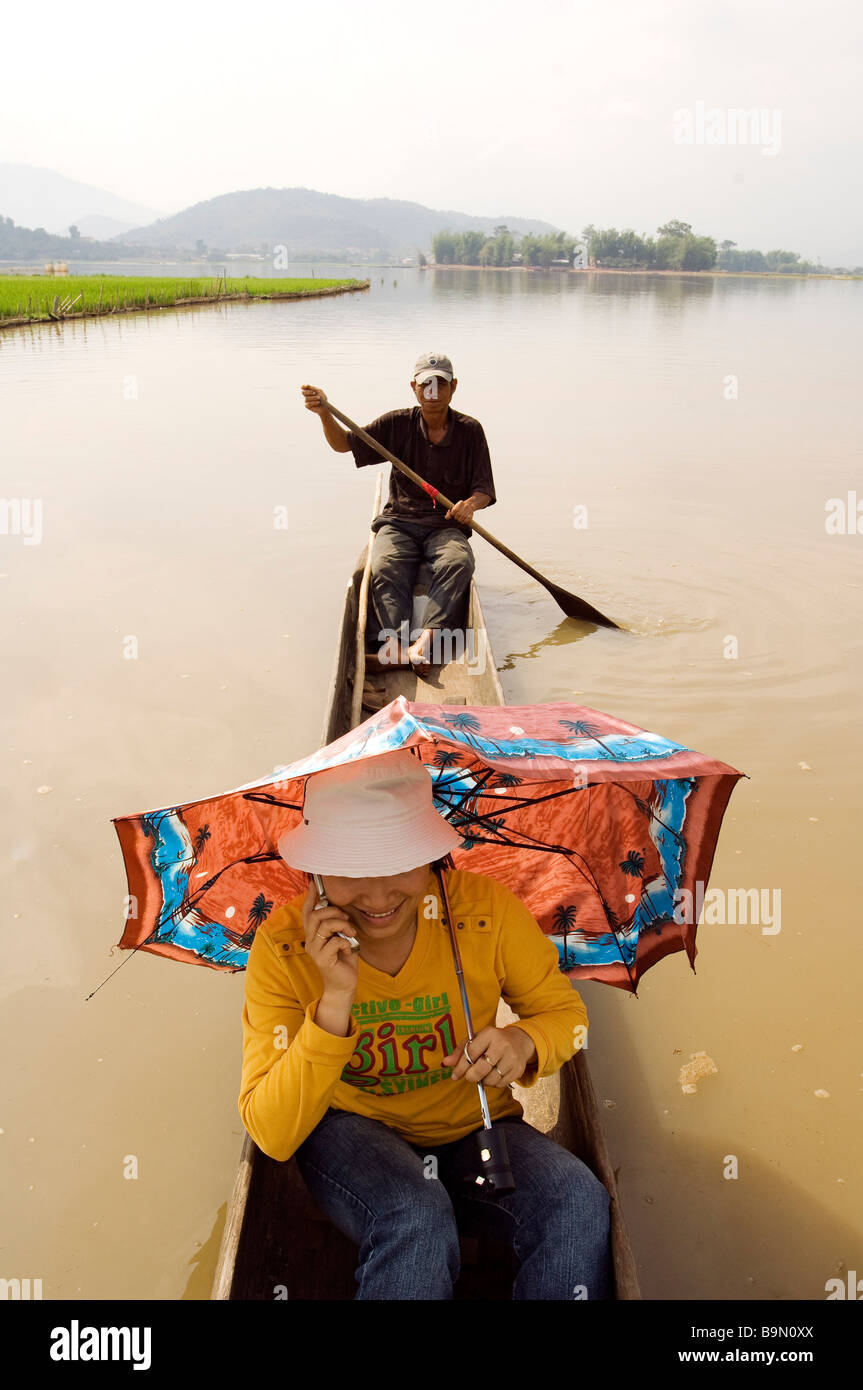 Vietnam, Hochland, Dak Lak Provinz, Einbaum Stockfoto