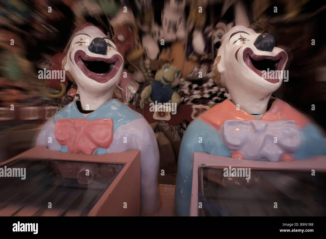 SideShow-clowns Stockfoto