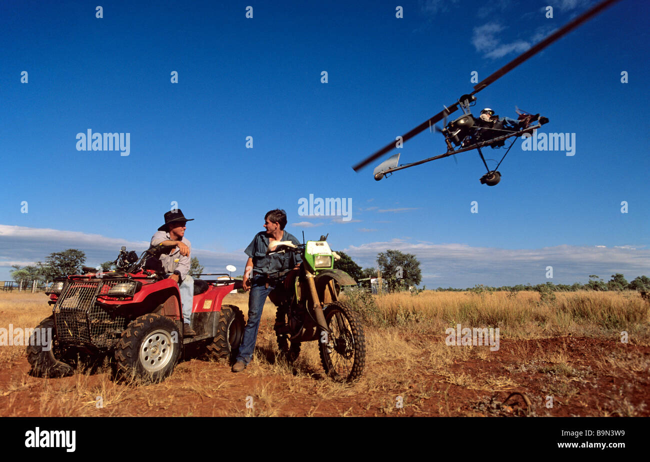Australien, Western Australia, Kimberley-Region, Mornington Wildlife Sanctuary, Bluey Cook und Rowan Watson sammeln wird vorbereitet Stockfoto