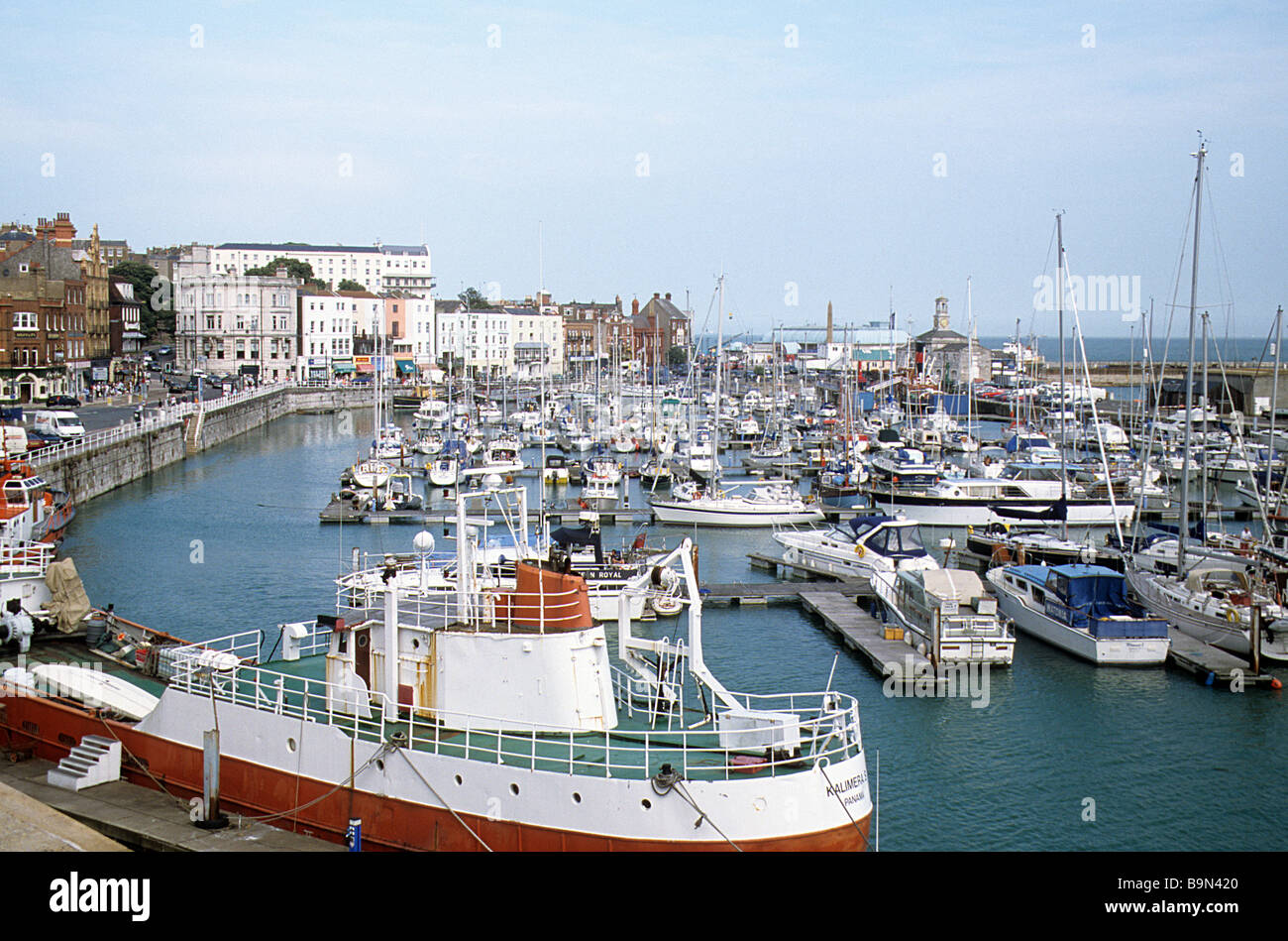 Ramsgate, Kent. Gesamtansicht des alten Hafens. Stockfoto