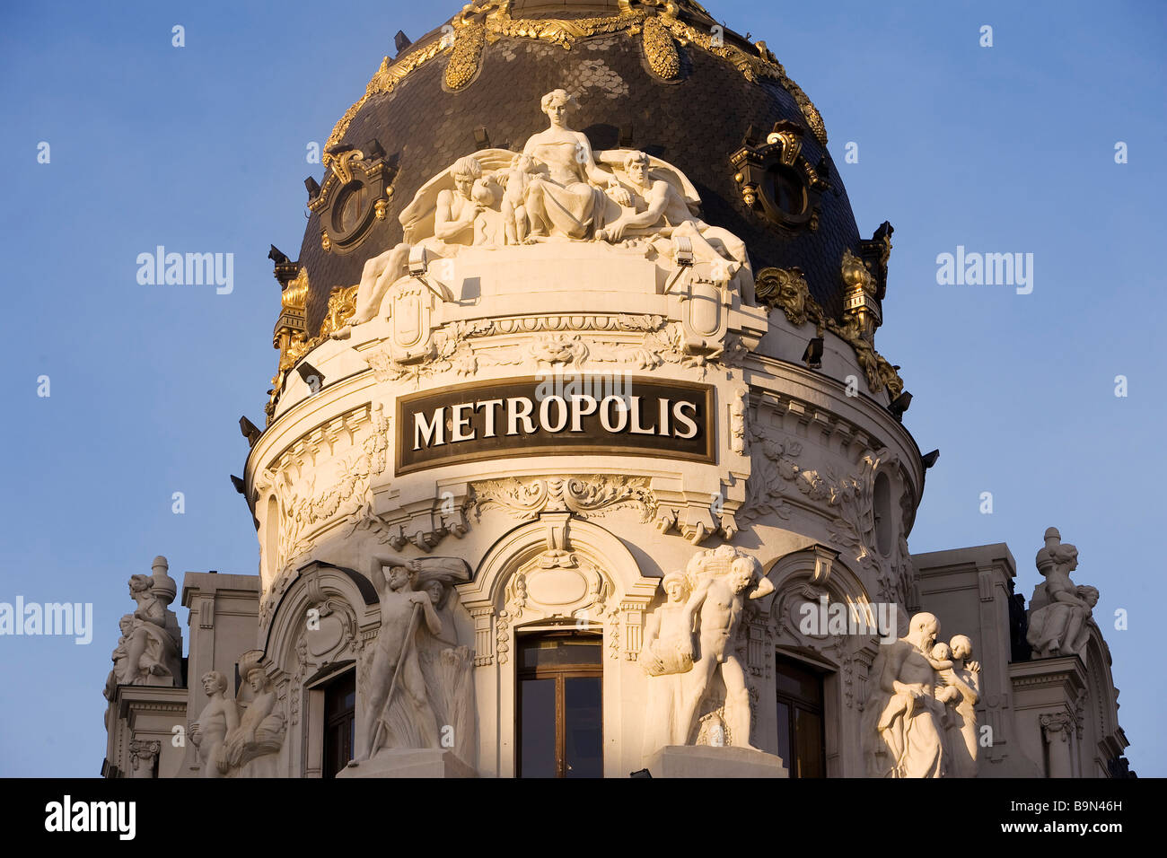 Spanien, Madrid, die Metropole, aufbauend auf der Gran Via avenue Stockfoto