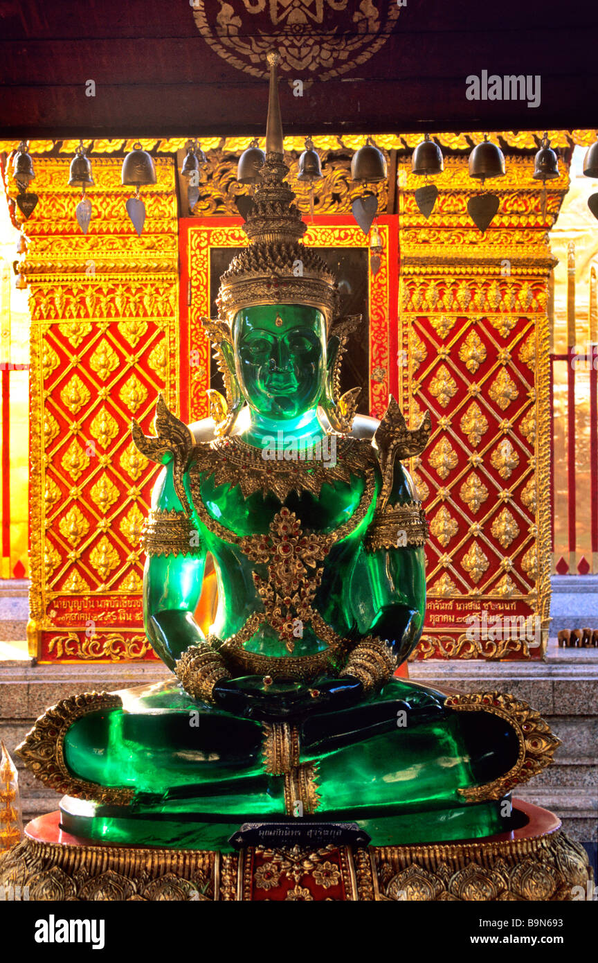 Thailand, Chiang Mai Provinz Doï Suthep buddhistische Heiligtum (1600 m), jade-Buddha Stockfoto