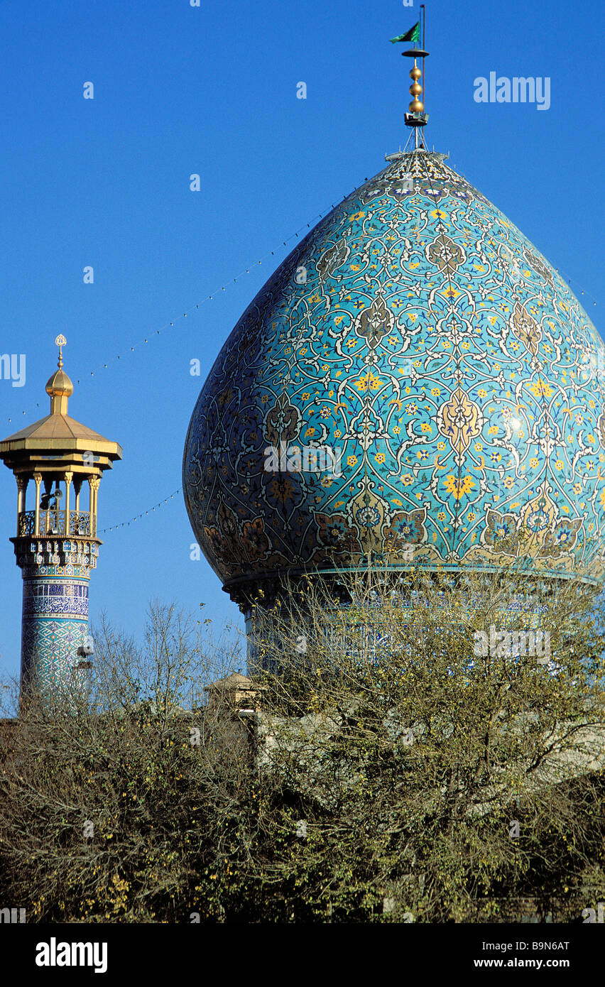 Iran, Provinz Fars, Shiraz, Shah Cheragh Mausoleum Stockfoto