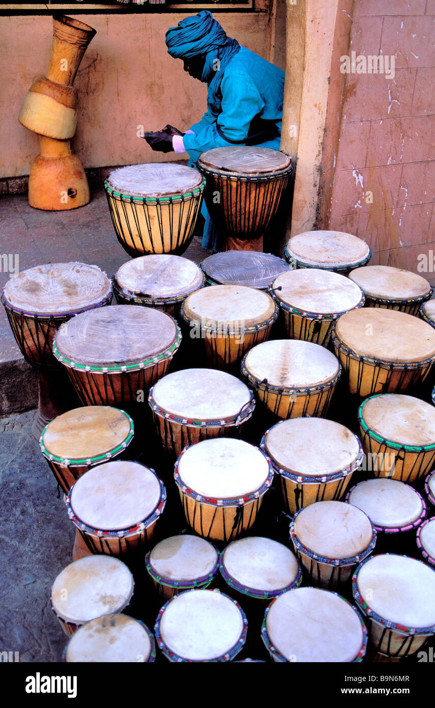 Mali, Mopti Region, Sofara, Griots, traditionelle Musiker Stockfoto