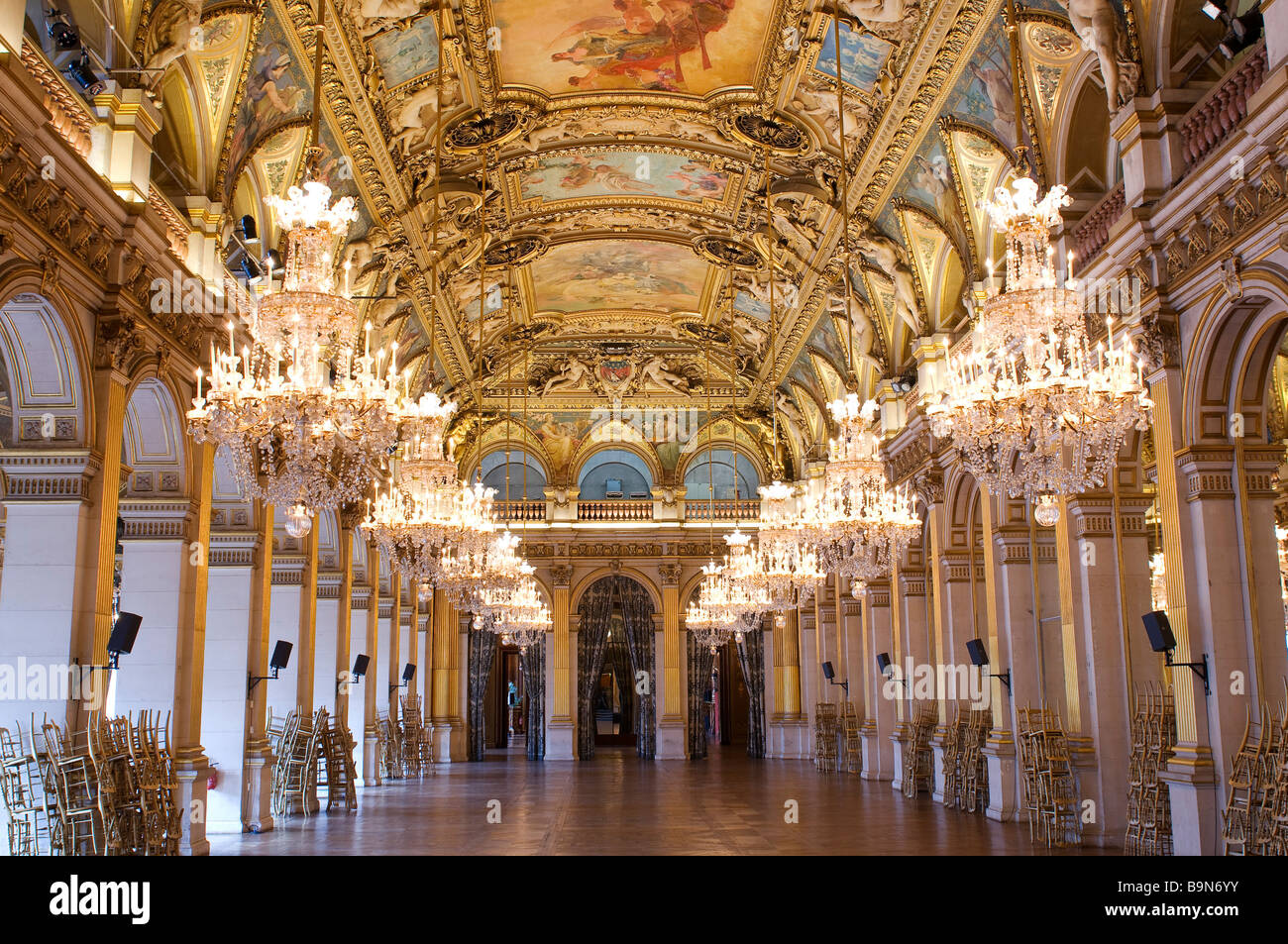 Frankreich, Paris, Hôtel de Ville (Rathaus), die Rezeption-Galerie Stockfoto
