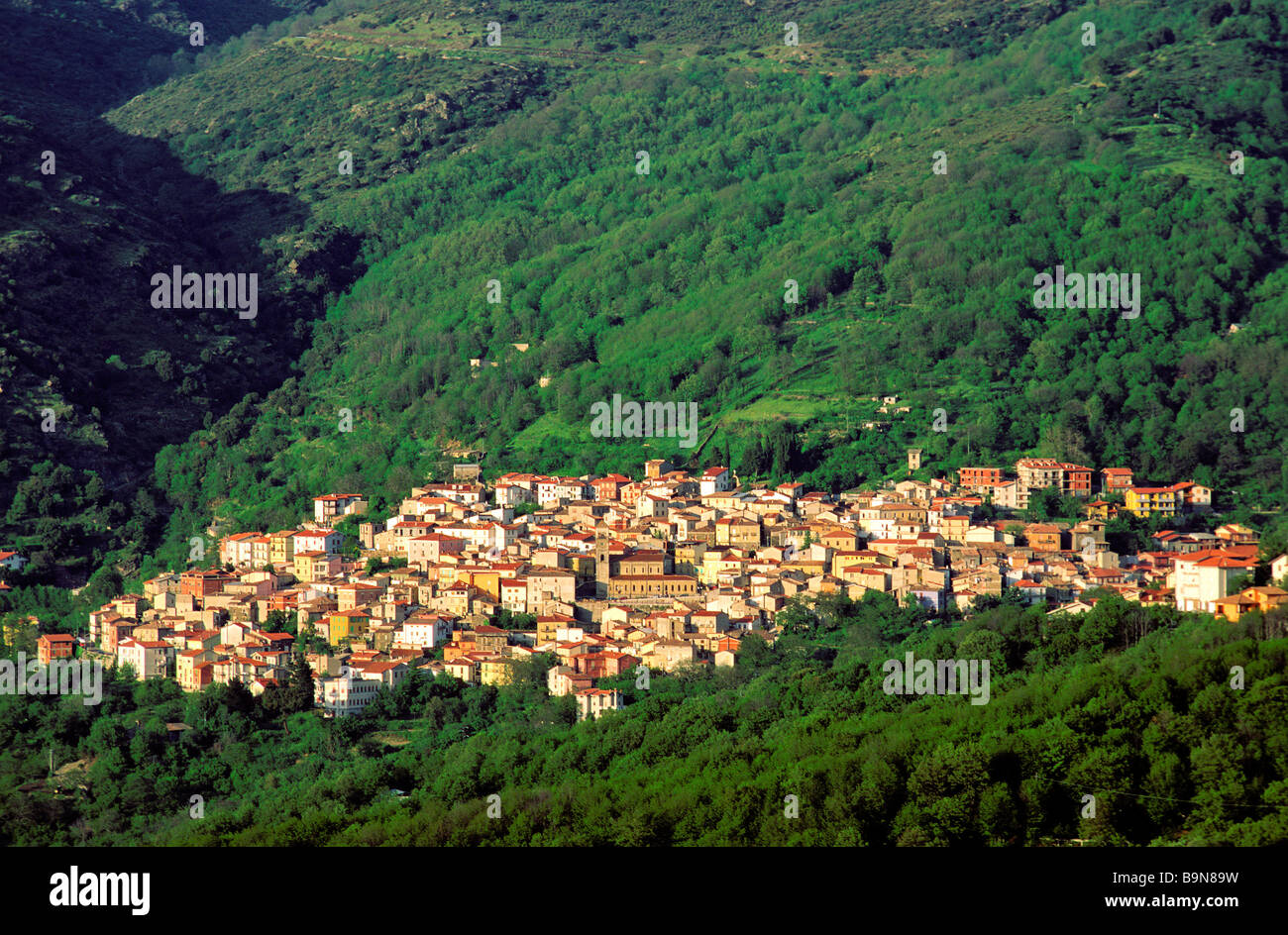 Italien, Sardinien, Nuoro Provinz, Aritzo, Gennargentu Gebirge Stockfoto