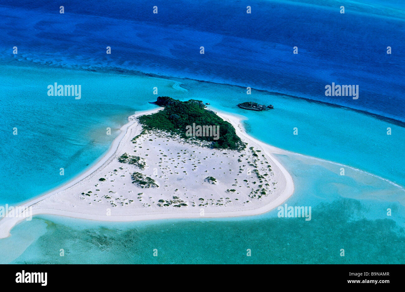 Bahamas Exuma National und Meerespark, Exuma Inseln (Luftbild) Stockfoto