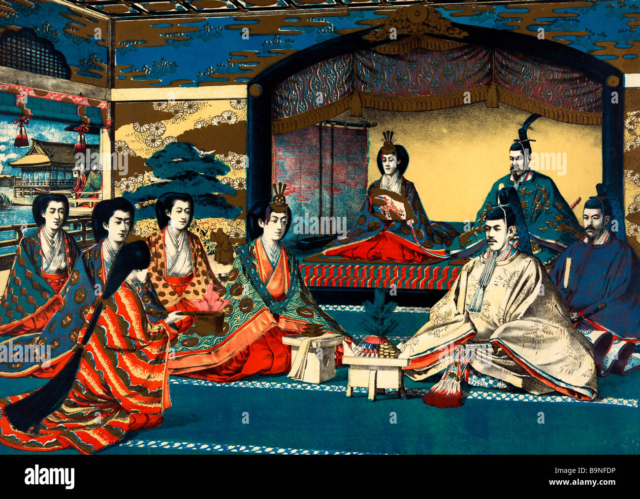 Hochzeit von Kronprinz Yoshihito und Prinzessin Kujō Sadako Stockfoto