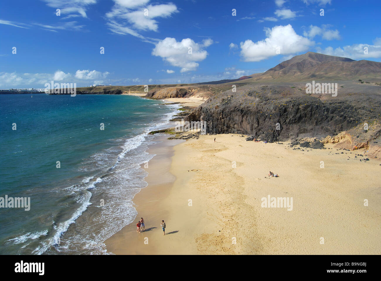 Playa De La Cera, Papagayo, Lanzarote, Kanarische Inseln, Spanien Stockfoto