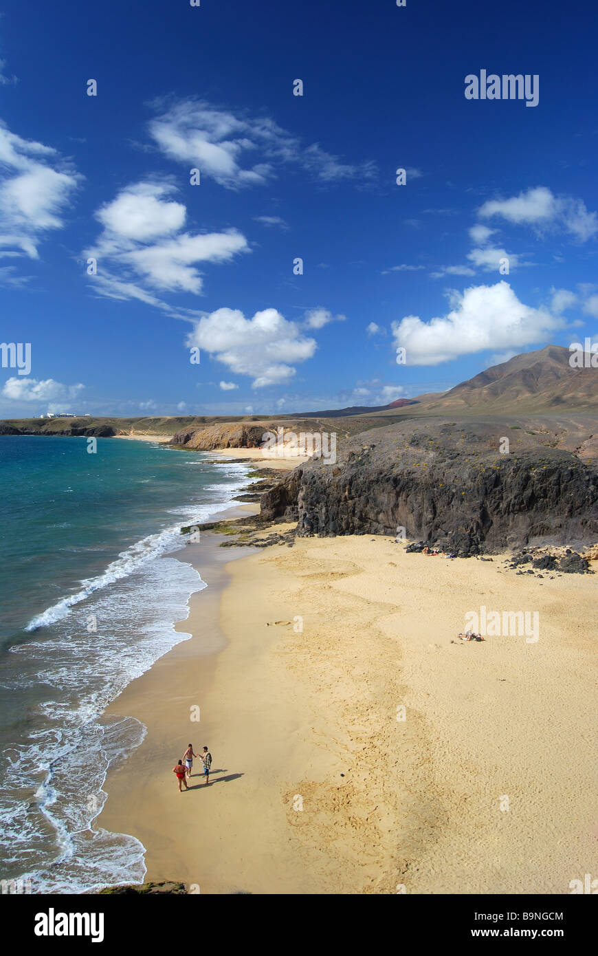 Playa De La Cera, Papagayo, Lanzarote, Kanarische Inseln, Spanien Stockfoto