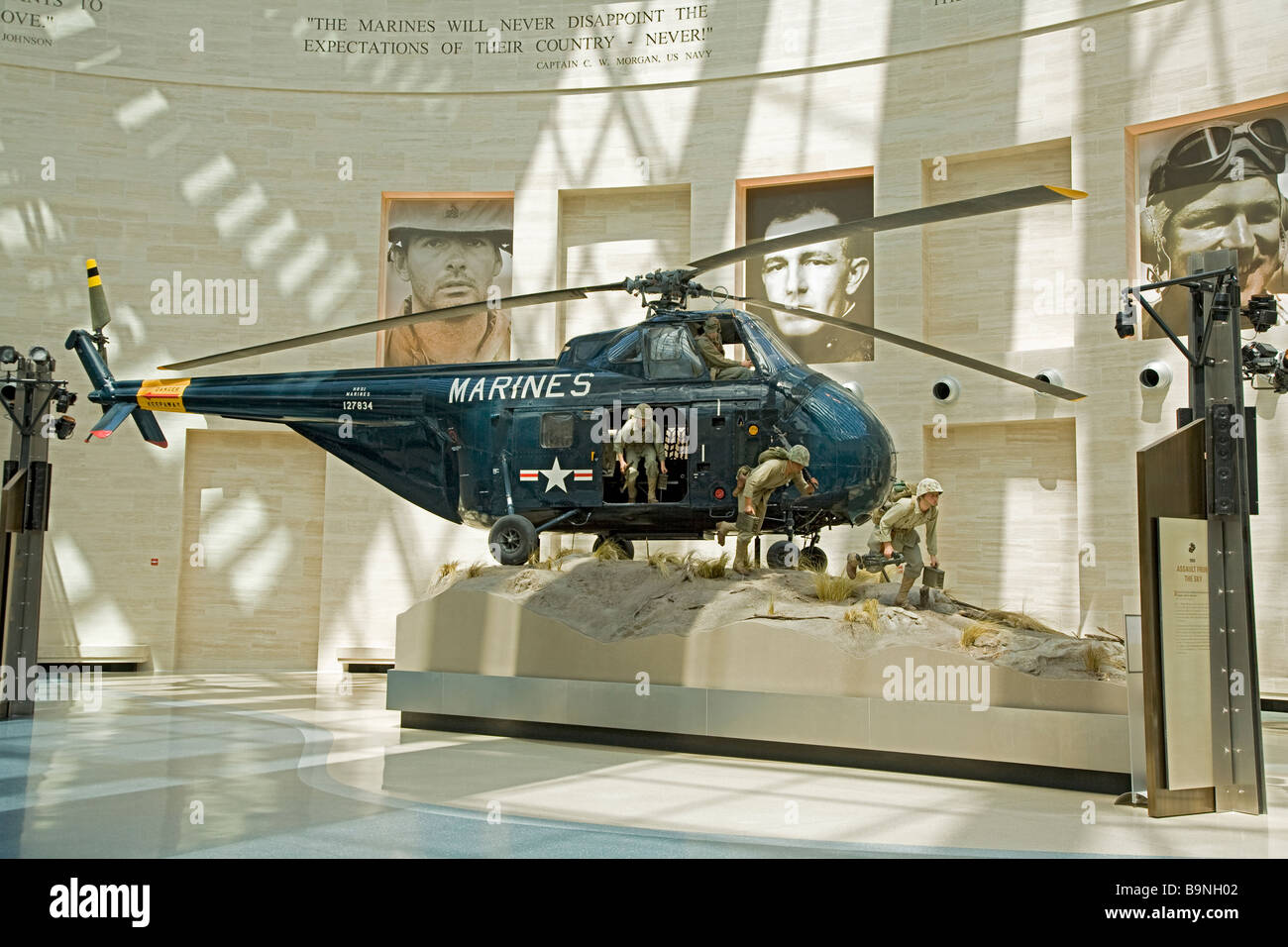 Der Angriff aus dem Himmel 1950 Ausstellung im Nationalmuseum Marine Corps in Quantico VA Stockfoto