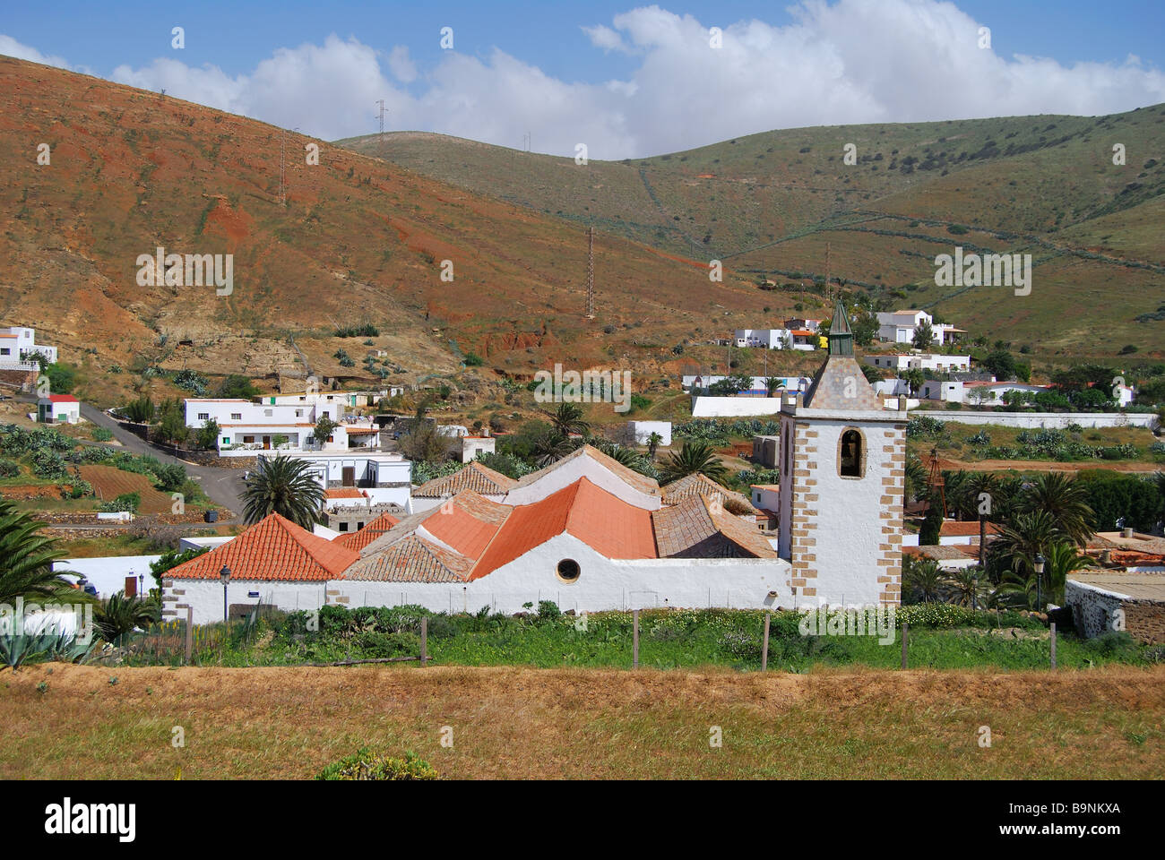 Die Kirche Santa Maria de Betancuria, Betancuria, Betancuria Gemeinde, Fuerteventura, Kanarische Inseln, Spanien Stockfoto