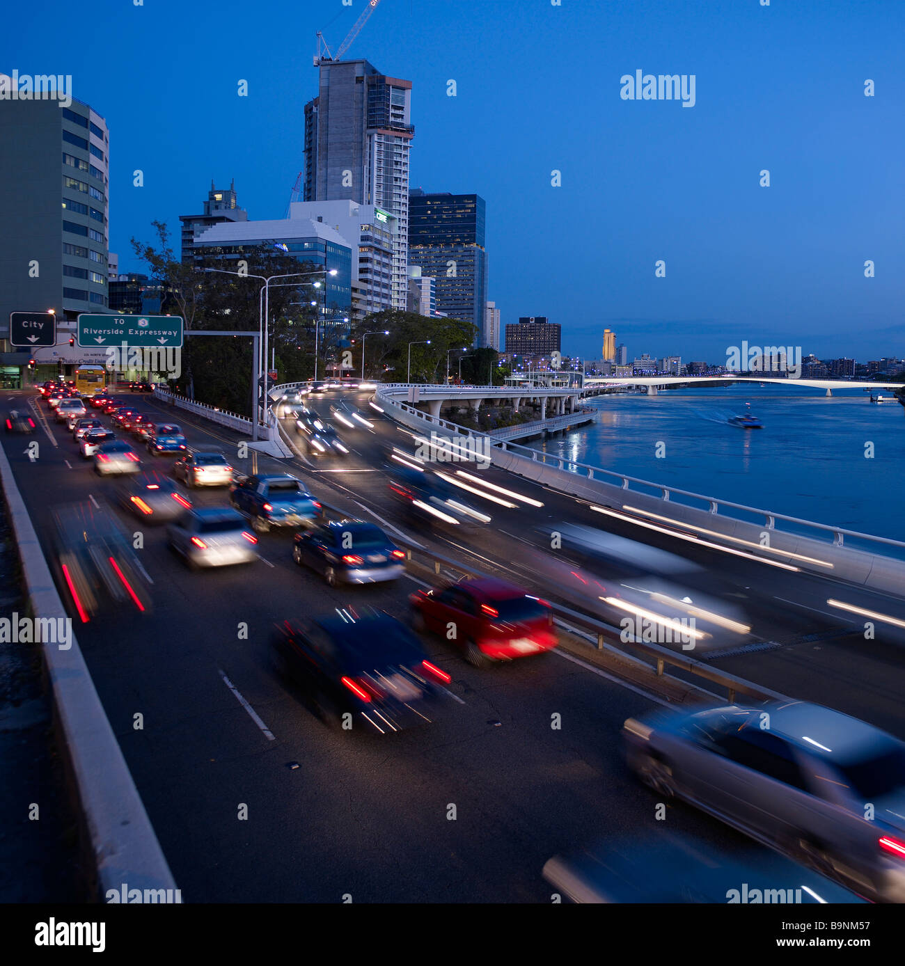 Riverside Expressway Brisbane Australien Stockfoto