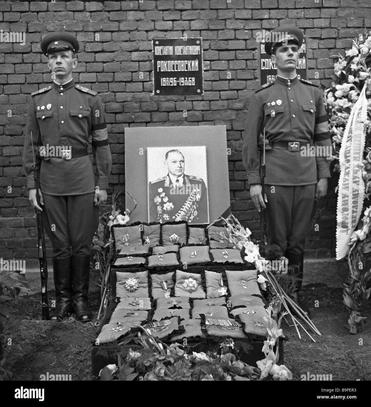 Sowjetischer Marschall Konstantin Rokossovsky Stockfotos & Sowjetischer