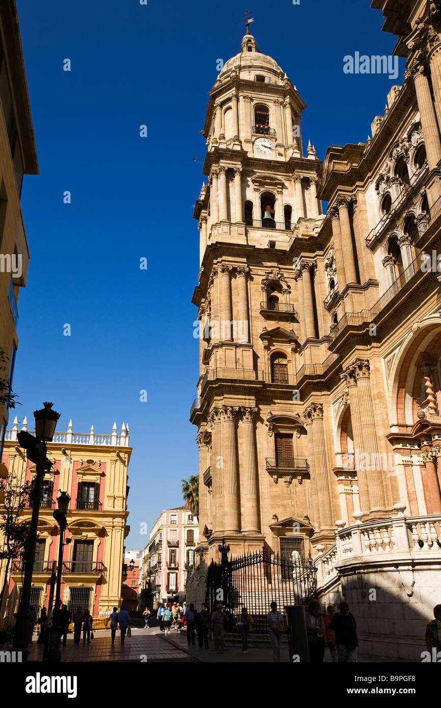 Plaza del Obispo und Kathedrale Malaga, Spanien Stockfoto