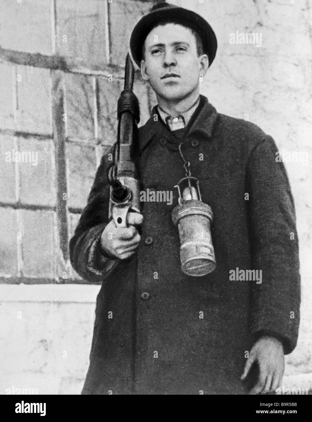 Alexej Stachanow offizielle Portrait mit Kohle Hammer und Bergmann s