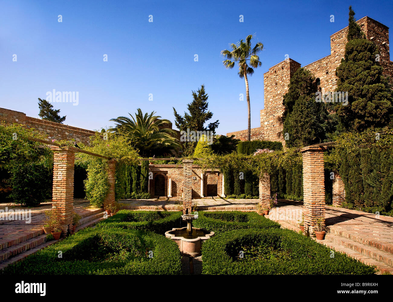 Alcazaba, Malaga Spanien Stockfoto