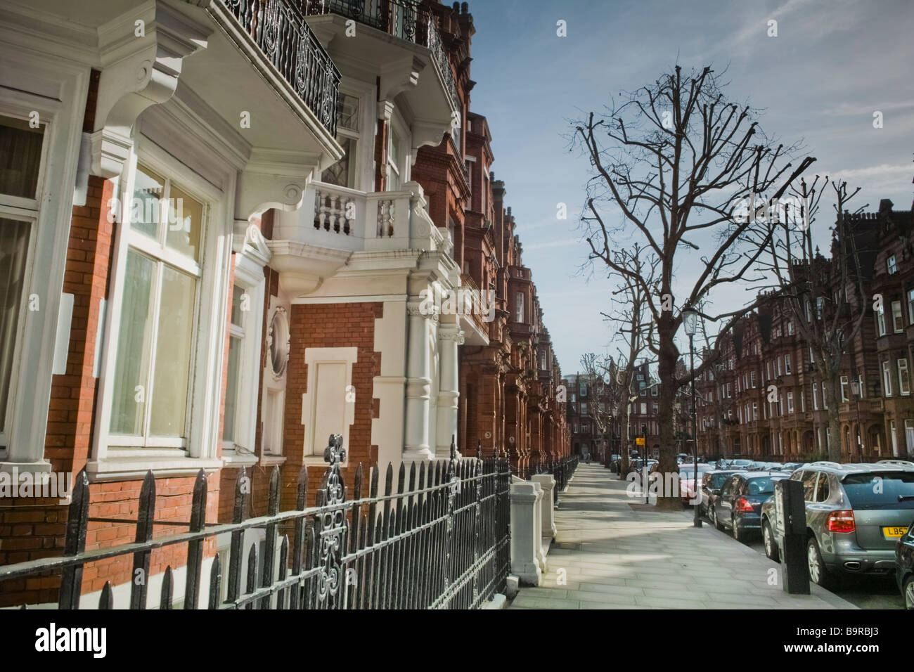 Straße in London gedreht Stockfoto