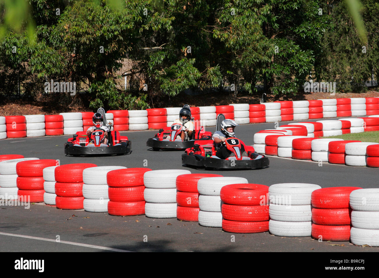 Go Kart racing Stockfoto