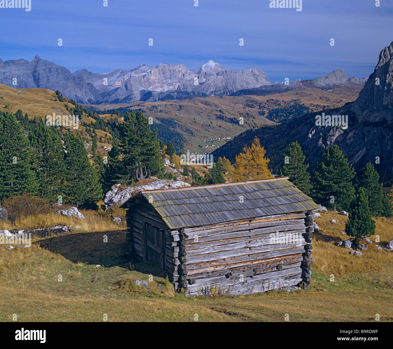 Landschaftlich in Südtirol Val Gardena Stockfoto