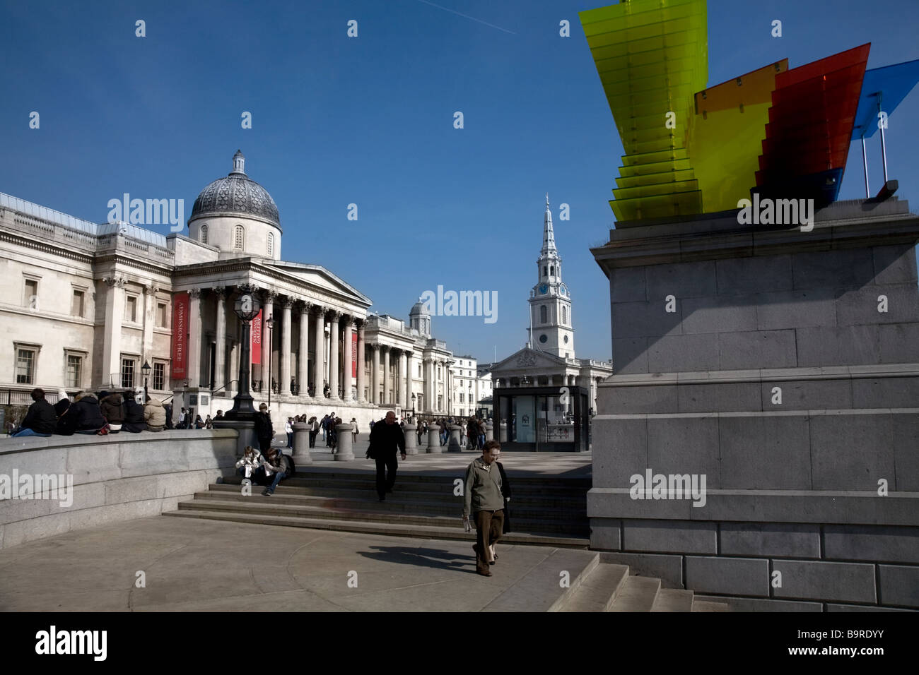 National Gallery Trafalgar Square London England Stockfoto