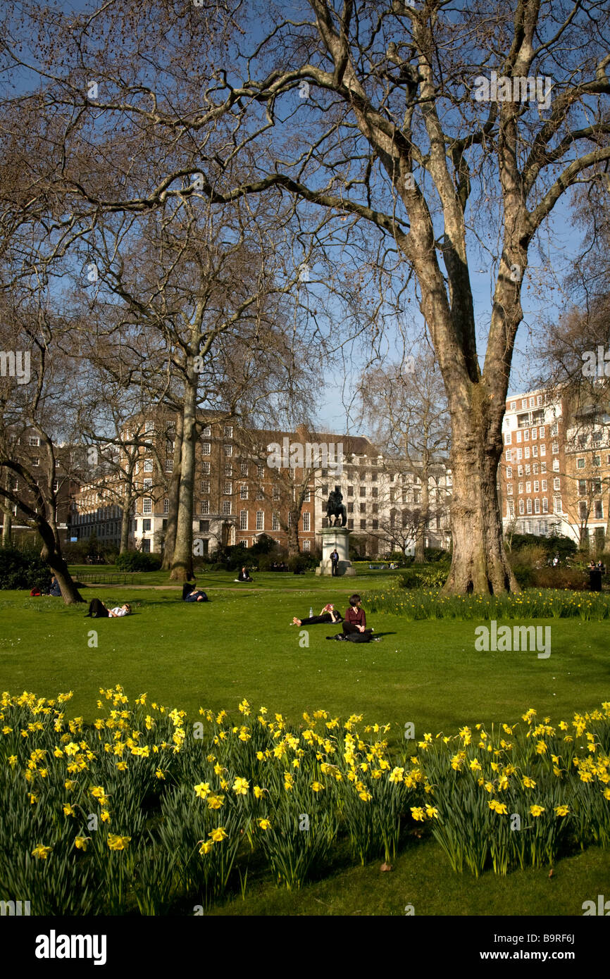 Frühling-St James Square London England Stockfoto