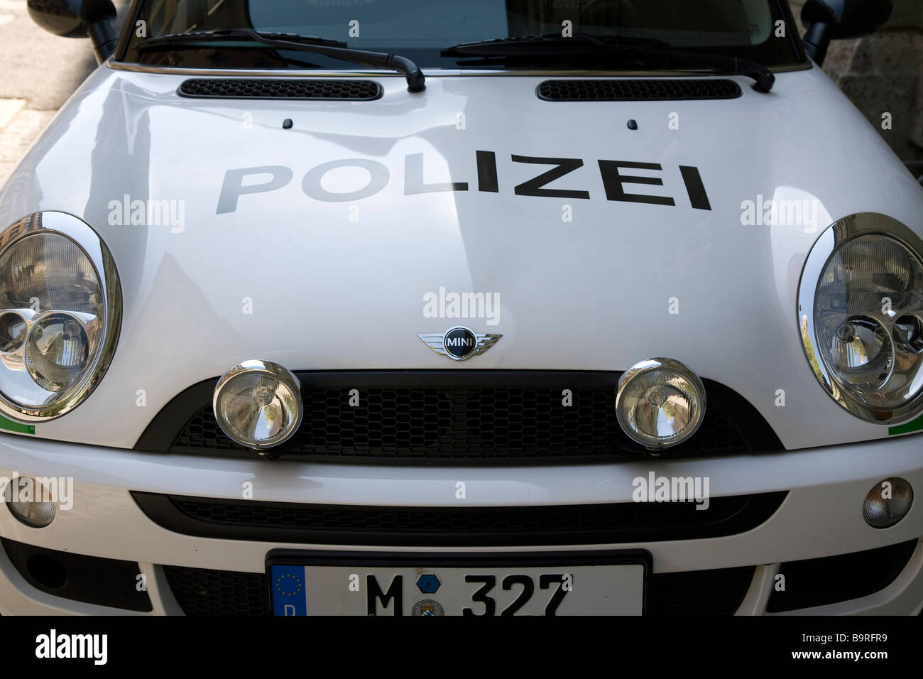 Mini Polizeiauto München Stockfoto