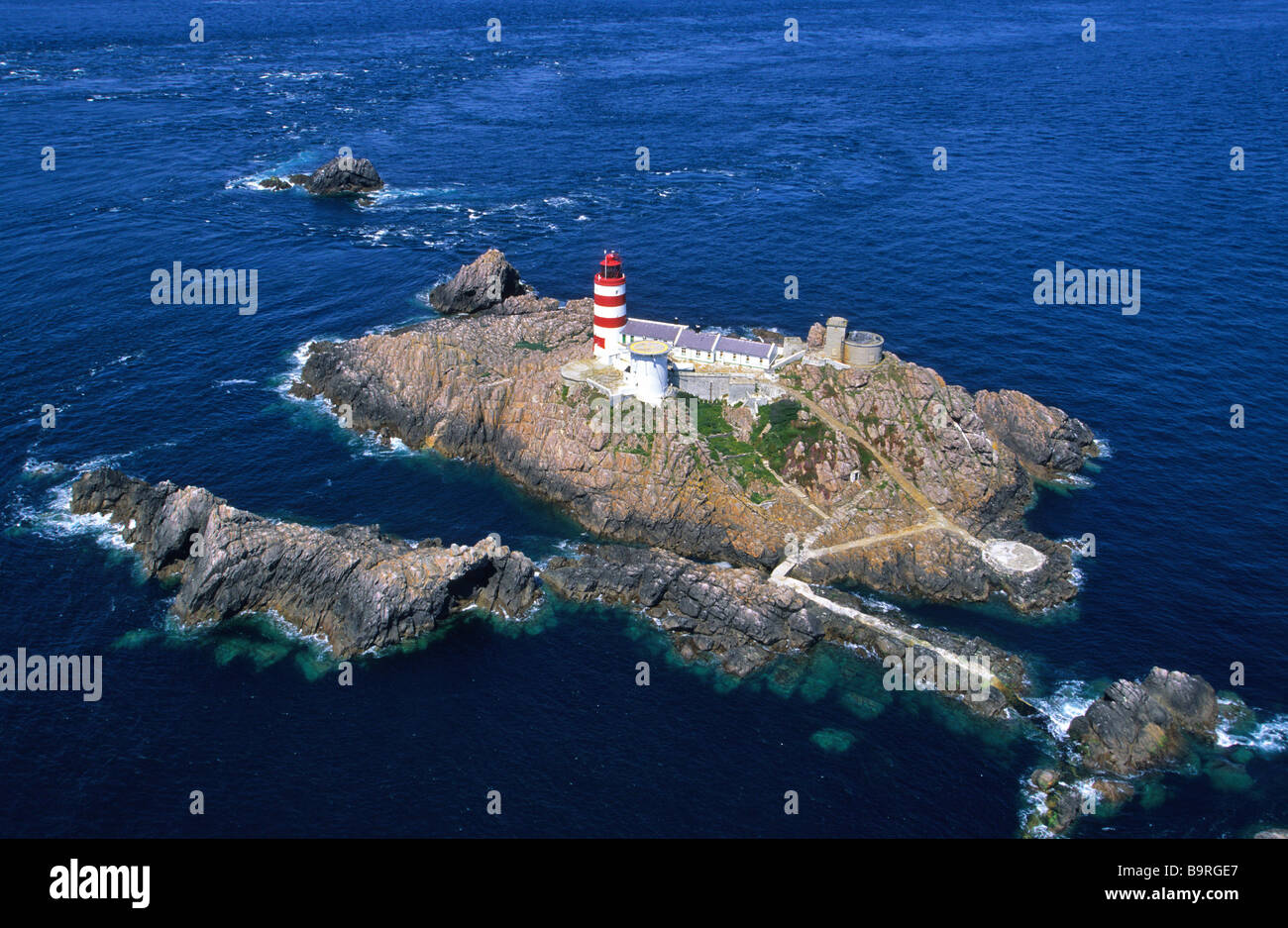 Vereinigtes Königreich, Kanalinseln, Les Casquets von Alderney (Luftbild) Stockfoto