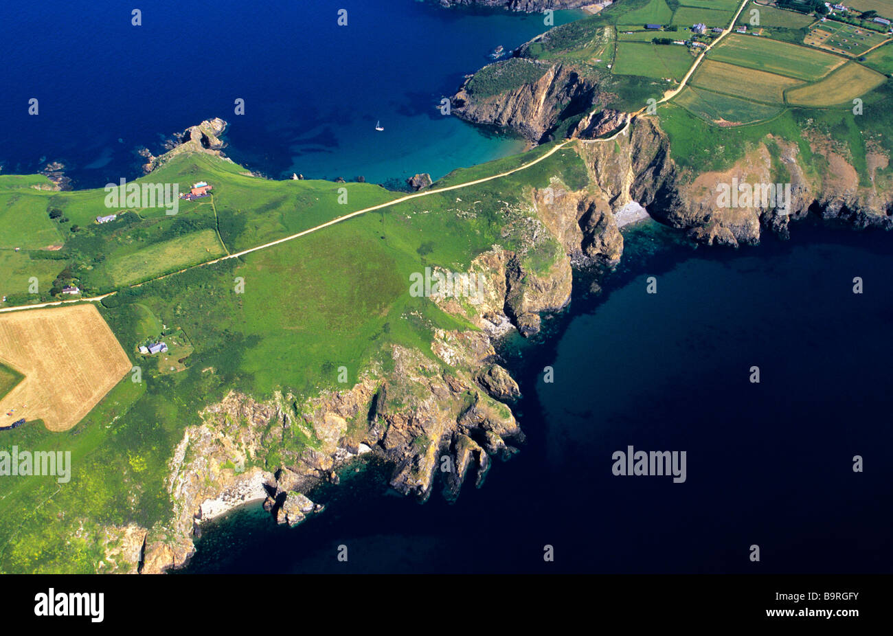 Vereinigtes Königreich, Kanalinseln, Sark Insel (Luftbild) Stockfoto