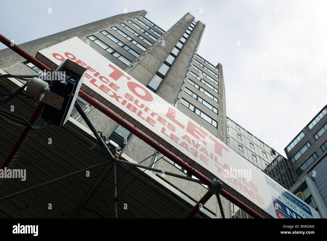 Coventry-Punkt von einem niedrigen Standpunkt Stockfoto