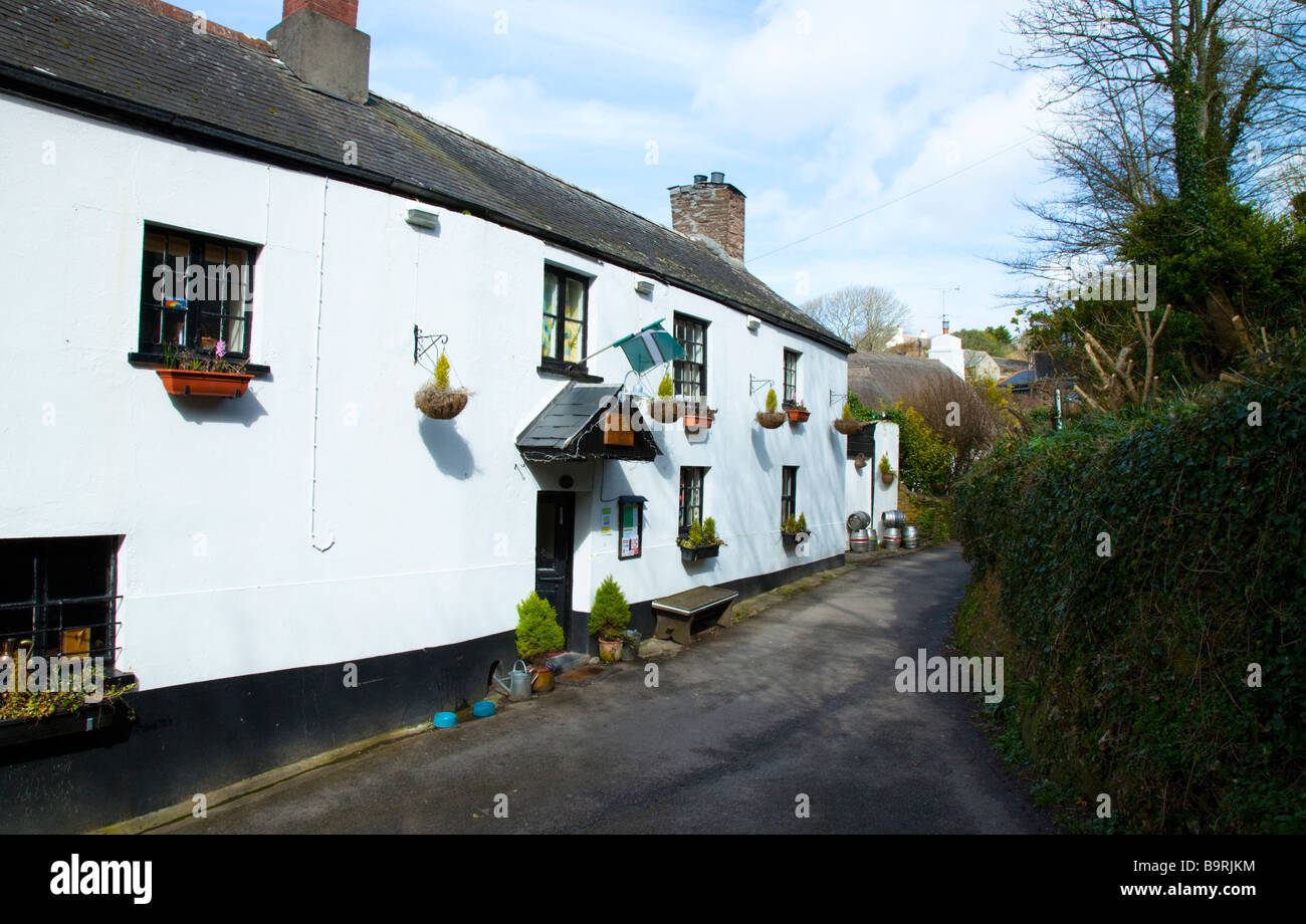 Das 13. Jahrhundert Reisen Ende Inn at Ringmore, Devon Stockfoto