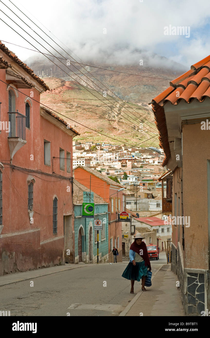 Potosi Bolivien Südamerika Kolonialarchitektur touristischen Reiseziel Cerro Rico de Potosi Silber mine Kolonialstadt Stockfoto