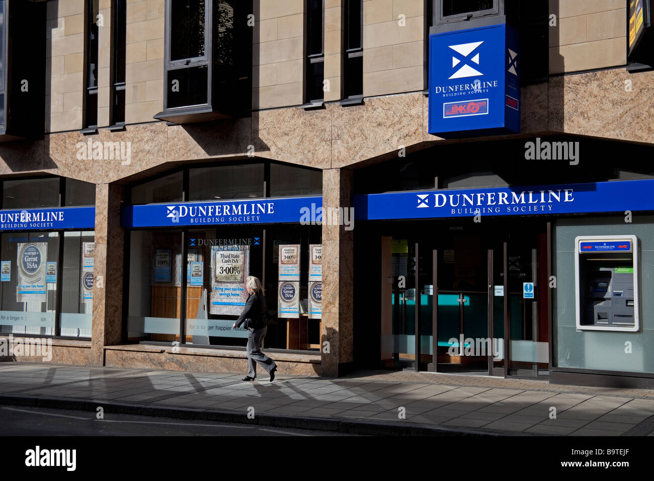 Dunfermline Building Society, Filiale Dunfermline, Fife, Schottland, UK, Europa Stockfoto