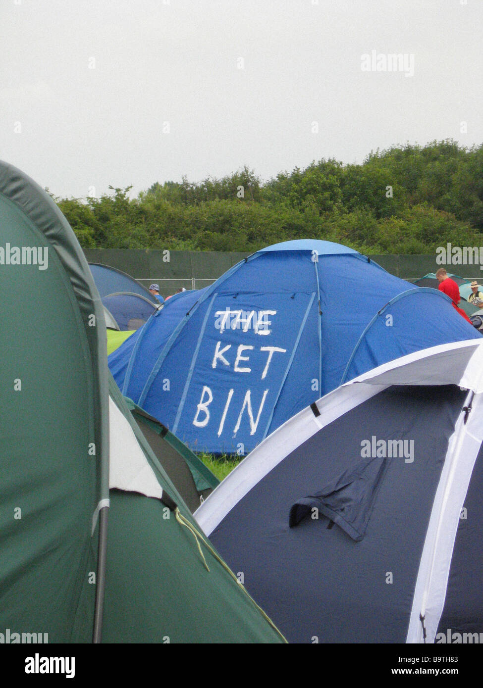 KETAMIN-Zelt am englischen Sommer-Musikfestival Stockfoto