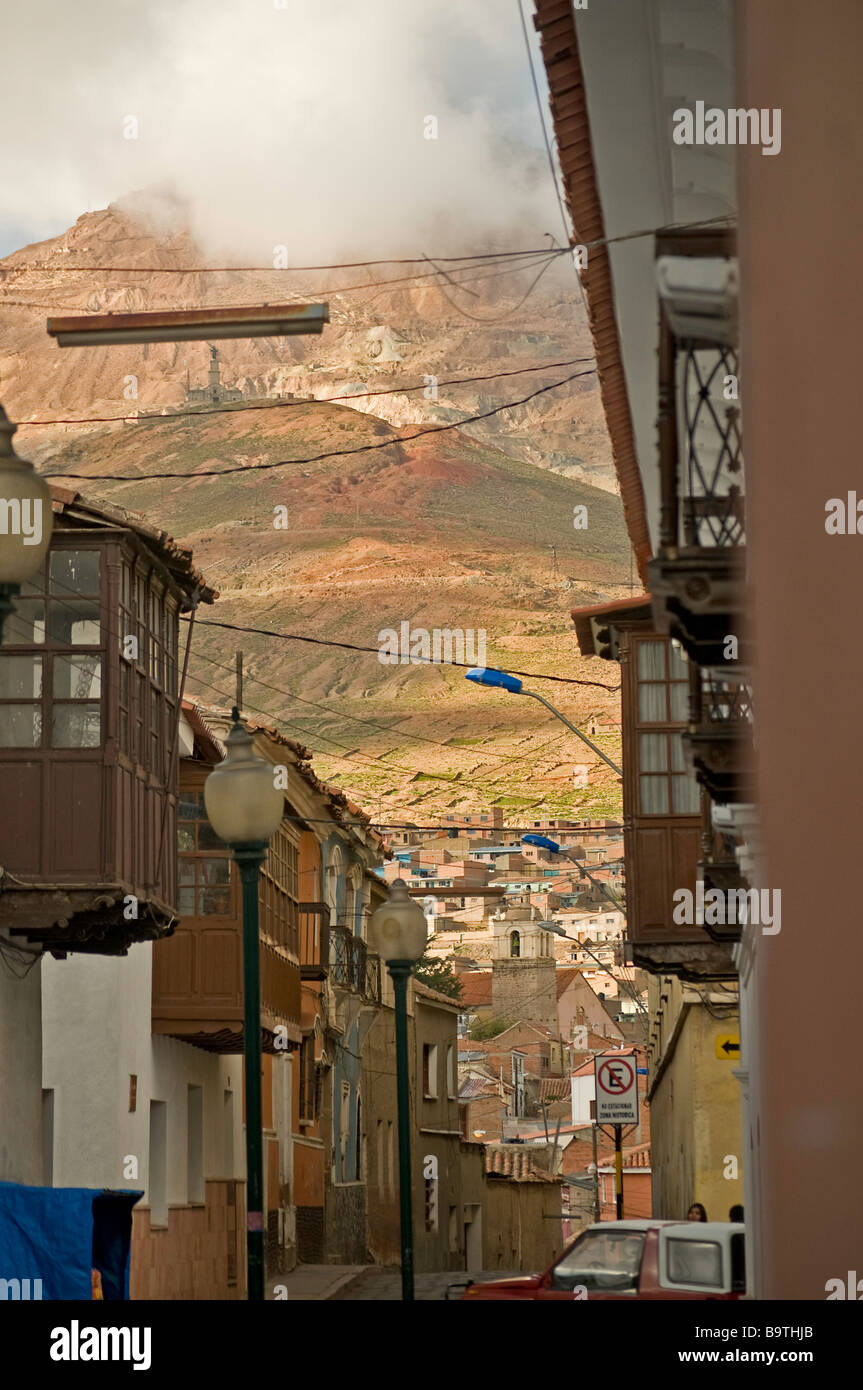 Potosi und die Rich Hill Bolivien Südamerika reisen Reiseziel Kolonialarchitektur Stockfoto