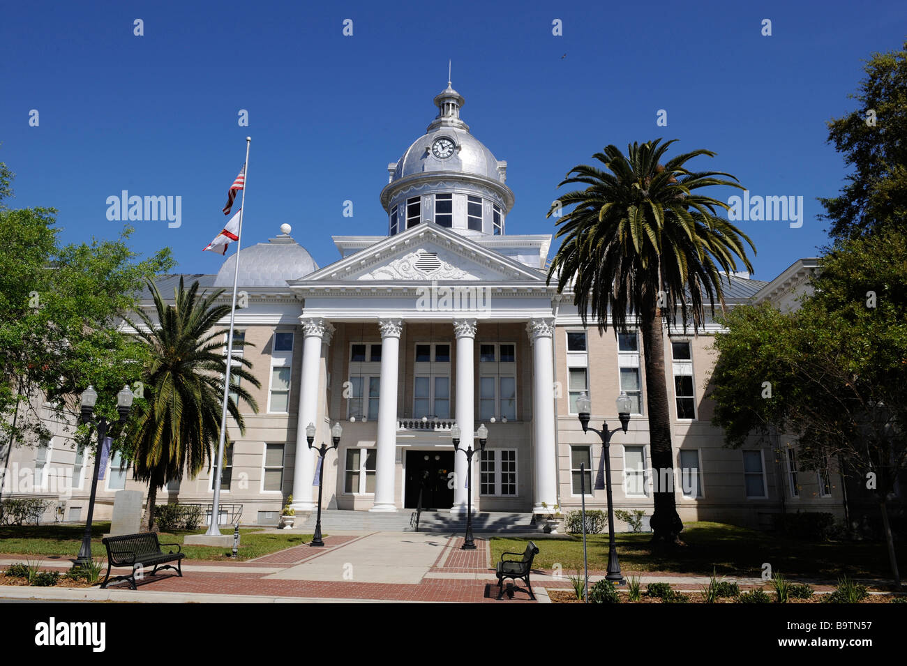 Winter Haven Florida Old Courthouse und jetzt historische und Genealogische Bibliothek in Polk County Stockfoto