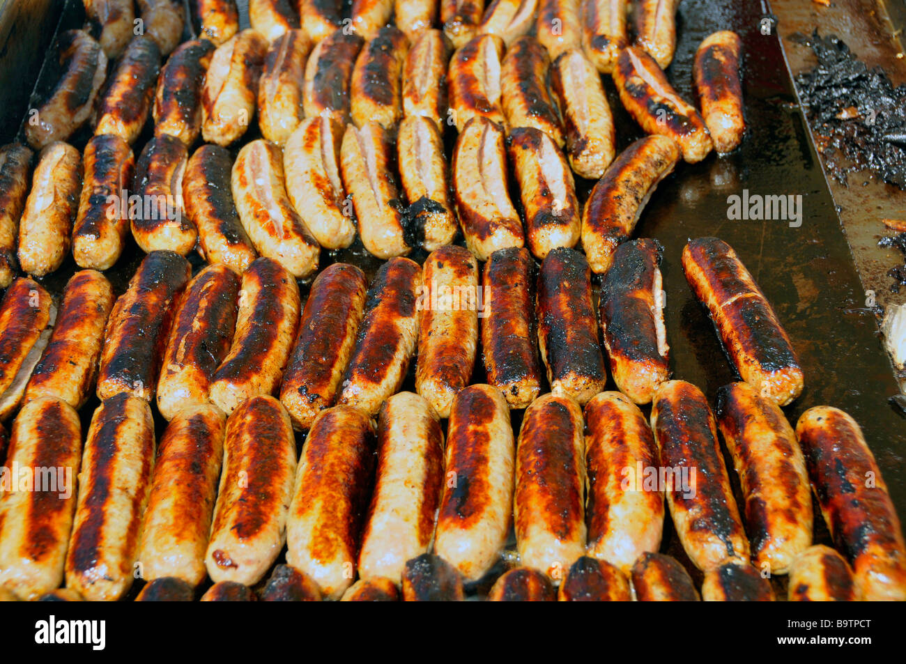 Wurst am Grill am Imbissstände am Lake Wales Karneval Feier Florida zentral-USA Stockfoto