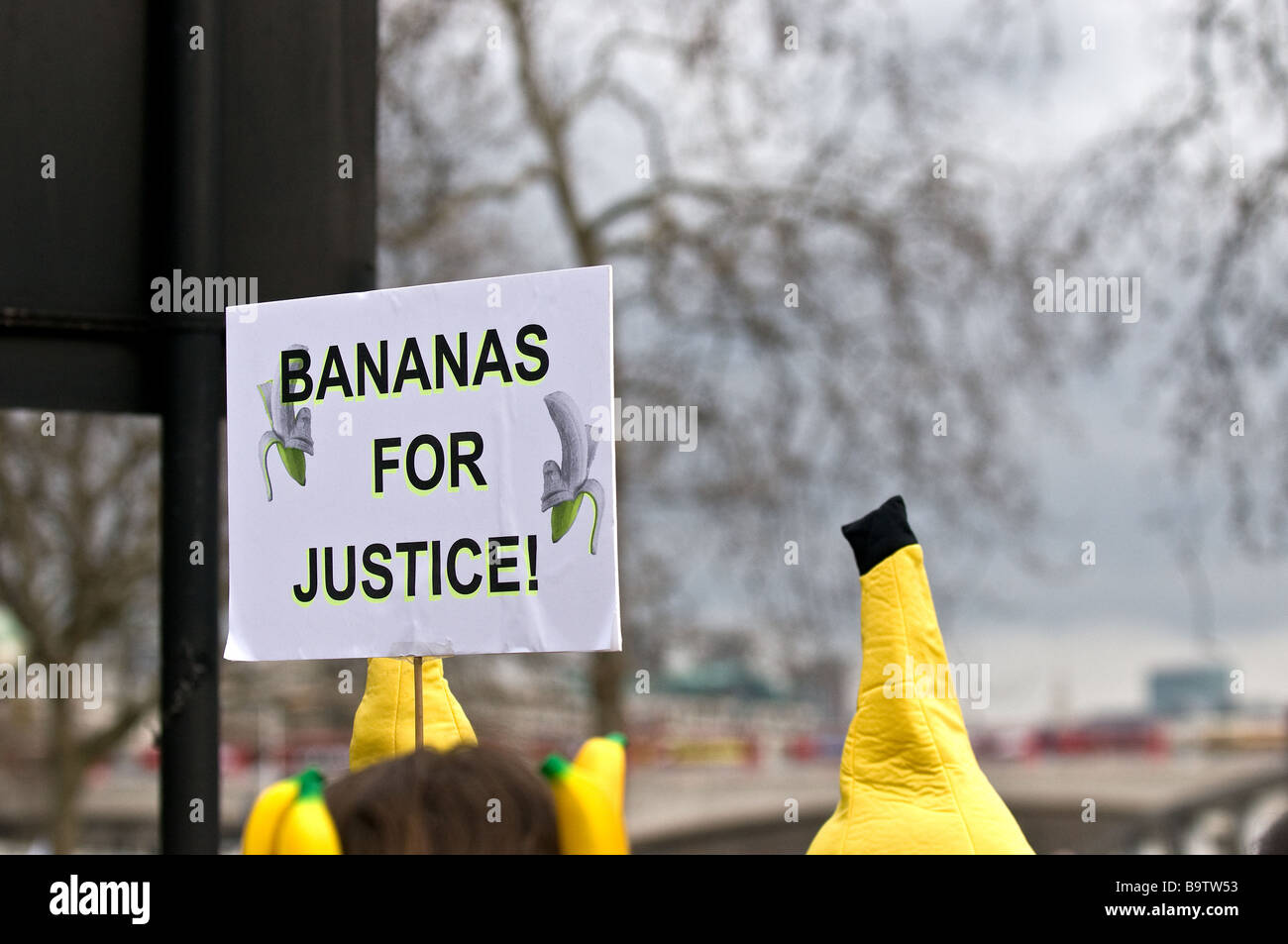 Ein Plakat auf einer Demonstration in London Stockfoto Ein Plakat auf einer Demonstration in London Stockfoto