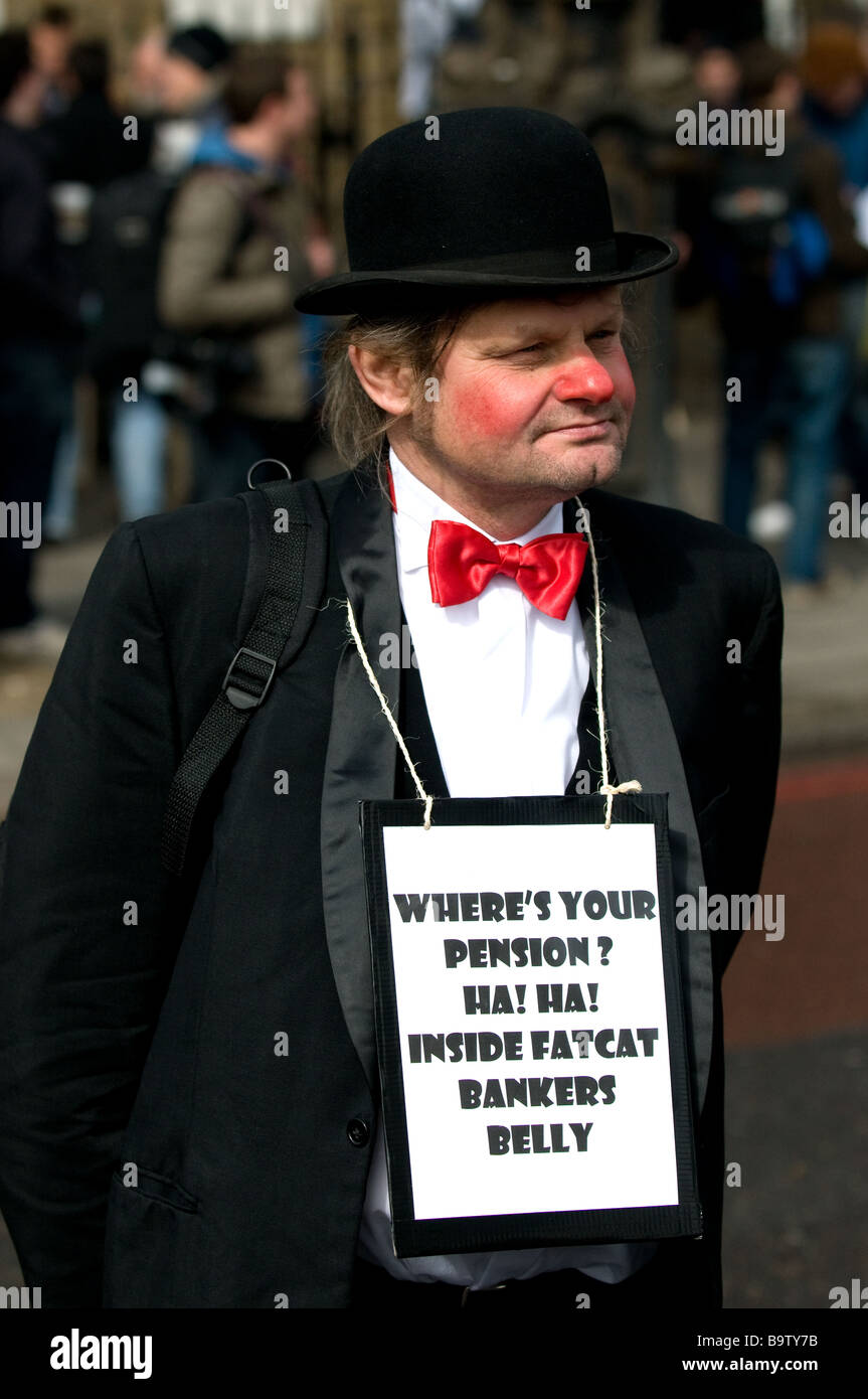 Ein Demonstrant auf einer Friedensdemonstration Stockfoto Ein Demonstrant auf einer Friedensdemonstration Stockfoto