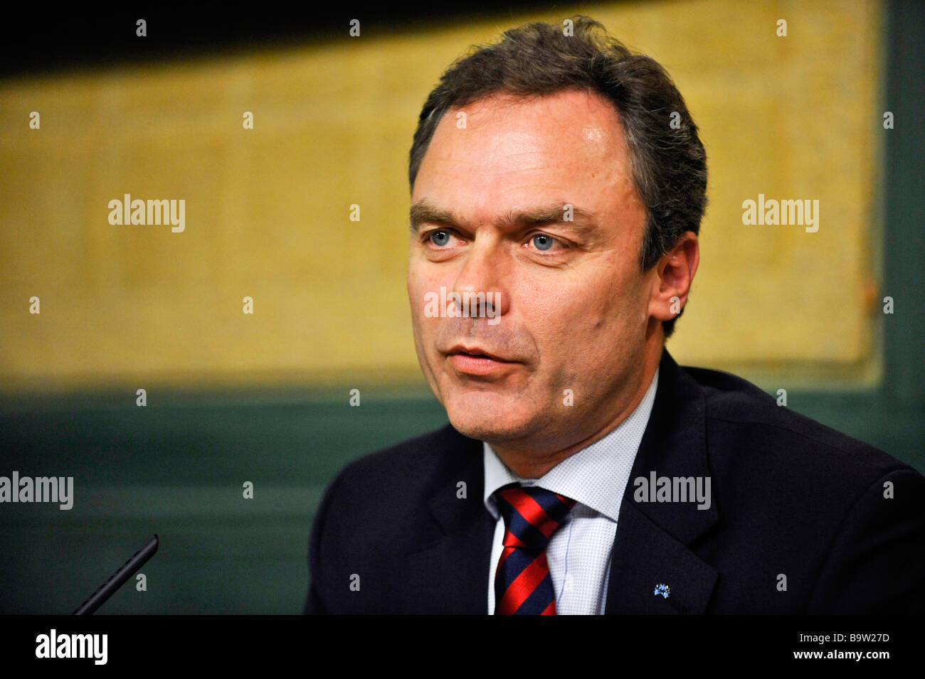 Jan Björklund Schwedens Minister für Bildung und Führer der Liberalen Partei Folkpartiet Stockfoto