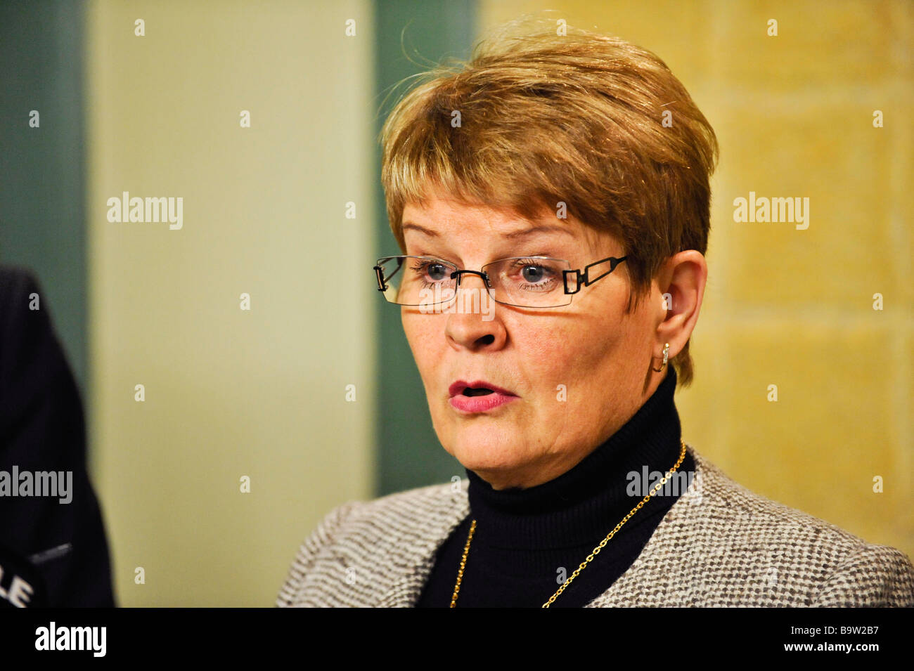 Porträt von Maud Olofsson Schwedens Minister für Industrie und Leiter von The Center Party herangingen Stockfoto