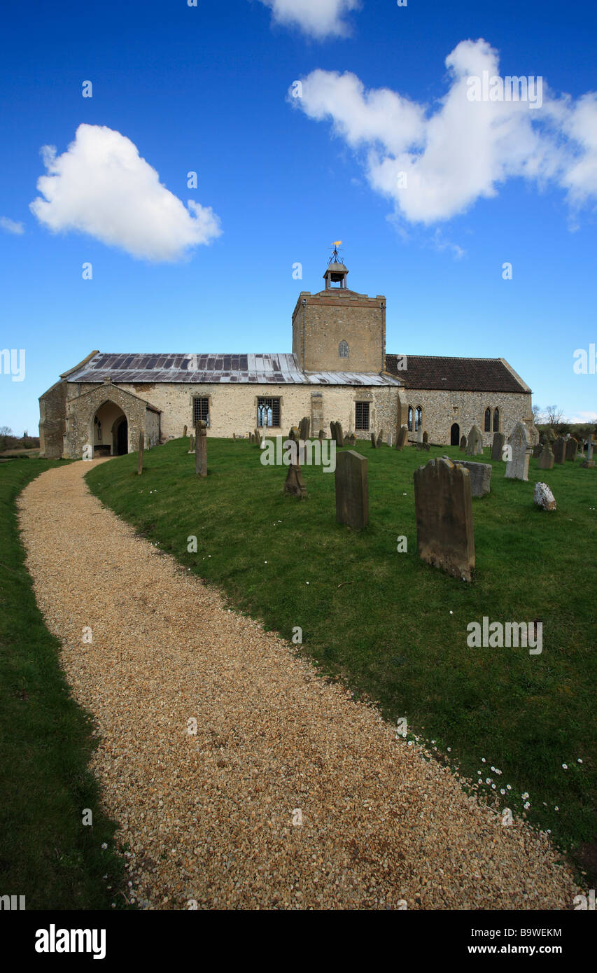 St.Clement Kirche am Burnham Overy in North Norfolk. Stockfoto