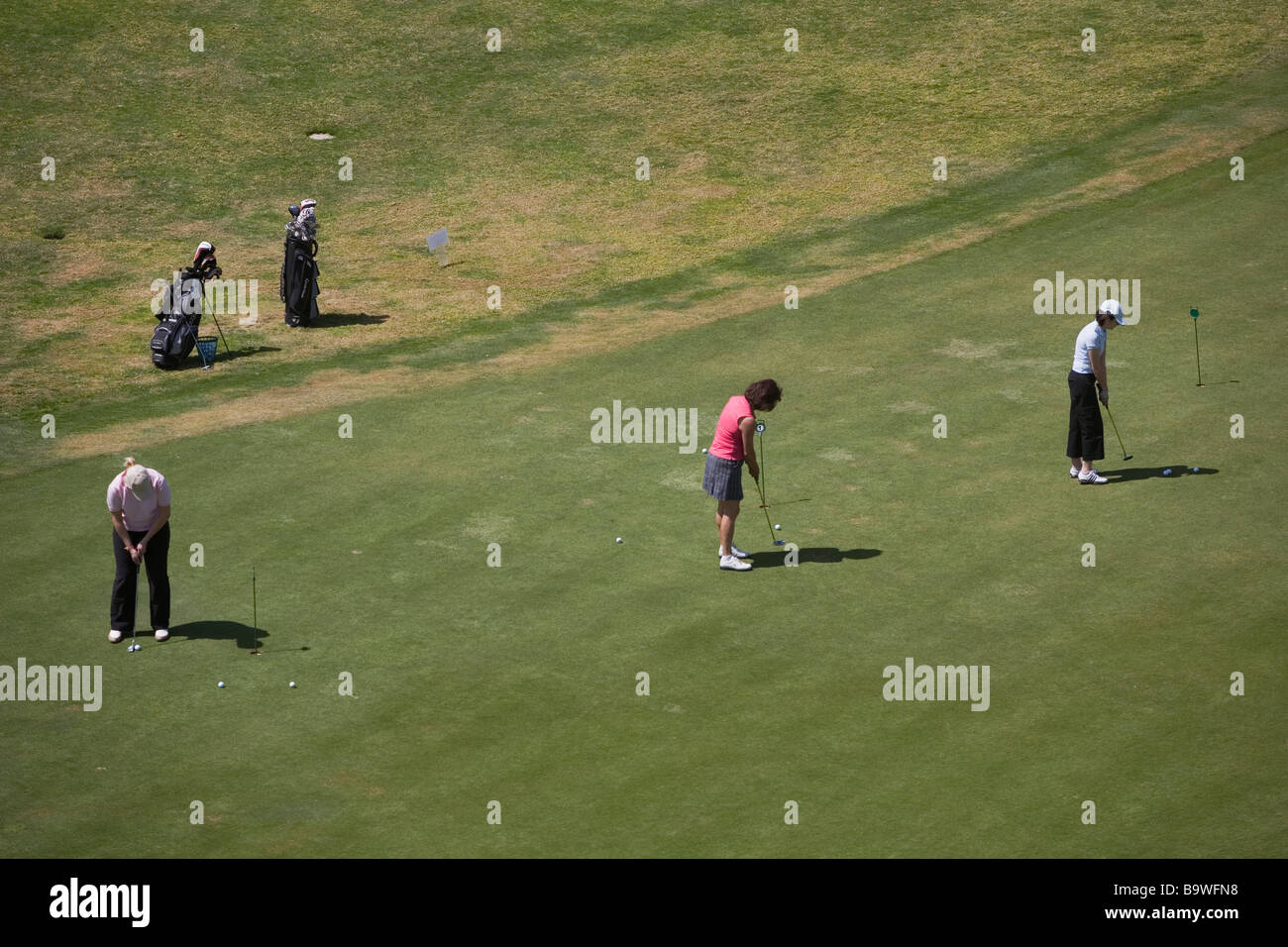 Dame-Golf-Spieler, el Gouna Golf club Stockfoto