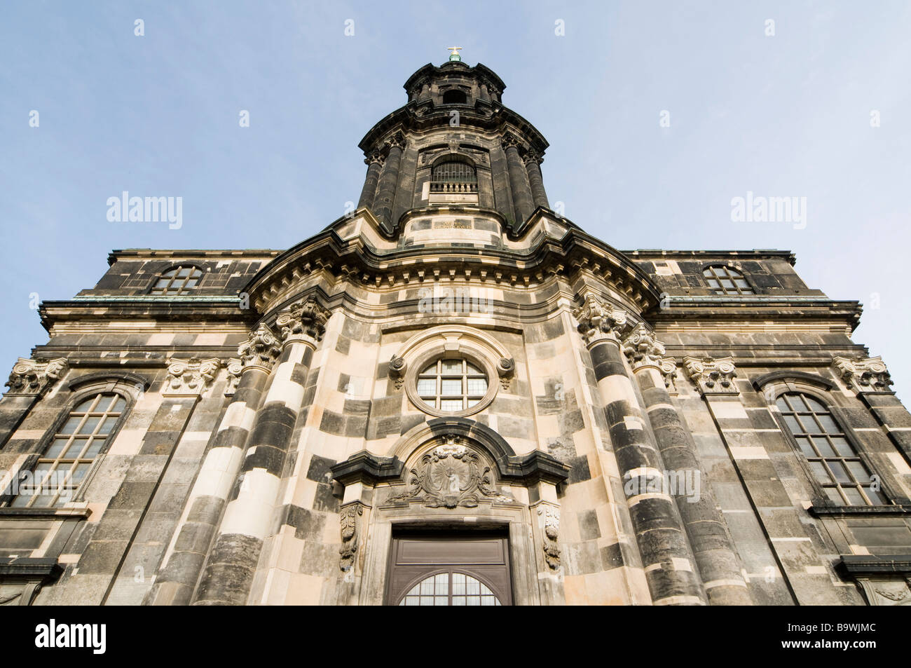 Historischer Stadtkern Kreuzkirche Dresden Sachsen Deutschland Dresden Deutschland Kreuzkirche Kirche Stockfoto